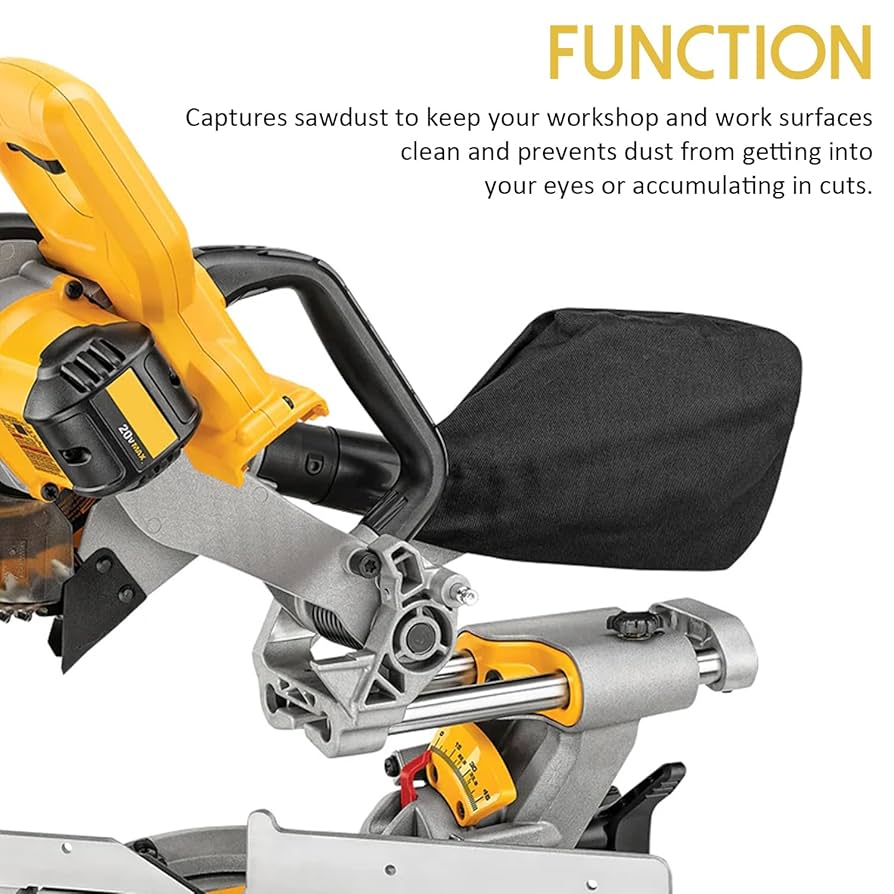 sabotage様用 Dust Collector Bag for 255 Miter Saw,Adjustable Dust Jacket